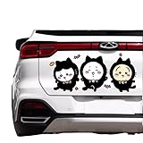 ハチワレ うさぎ 車ステッカー ちいかわ&クリスマス 車 自転車 ギター 装飾 おしゃれ PVCを使用 壁紙 男女兼用 防水仕様 可爱いのイラスト はがせる 剥がせる カッティングシートガラス 汎用 車ドア 面白い プレゼント (30CM) [並行輸入品]