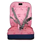 ベビーポータブル折りたたみチェアブースターディナーシートパッド (赤)