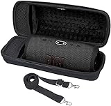 Gubest Charge 5 ケース、For Charge 5 Bluetooth スピーカー キャリングケース 保護ケー (Black)