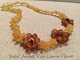 Raw Unpolished 13 Inch Baltic Amber Teething Necklace Babies Yellow Lemon - Baby, Infant, and Toddle