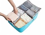 (バッグスマート)BAGSMART トラベルポーチ ママバッグ 大容量 軽量 旅行用 子供用品収納 撥水加工 18L ブルー