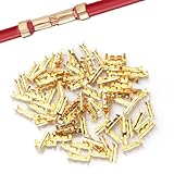 接続端子100端子板コネクタ両端端子ストレート端子100個セット配線接続自動車・オートバイ・スピーカー端子家電コンセント用簡単接続配線加工圧着