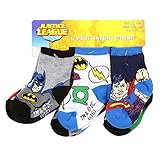 DC Comics Justice League 6パックベビー乳児スーパーヒーロークルーソックス US サイズ: L