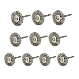 Sndy Dremel ロータリー工具用10ピース22mm スチールワイヤーホイールブラシ