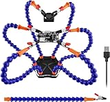 多機能はんだツール アップグレード フレキシブルヘルプハンドハンダ はんだ付けステーション 溶接修理フレーム はんだ付け道具 6手を助ける 360度回転クリップ DCファン