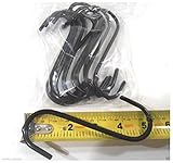 SフックLot of 10 PVCコーティングブラック(5インチ) インチスチールPlant s-hook