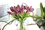 15pcs Holland Tulips Flowers with Latex- Artificial Flower Look Like Real Eco-friendly Odourless for