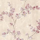 Brewster 347-20100 Chapman Cherry Blossom Trail Wallpaper, Pink [並行輸入品]