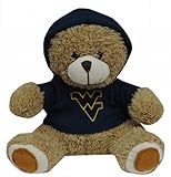 NCAA West Virginia Mountaineers Plush Bear withロゴパーカー、チームカラー