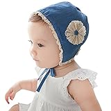 Domybest ベビー帽子 新生児　フレア ハット ラブリープリンセス　あご紐 可愛い 　ユニセックス 男女兼用　春　夏　秋　紫外線 UV対策 セレモニー お宮参り 出産祝い プレゼント