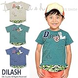 (ディラッシュ) DILASH初夏'16 迷彩柄切替え半袖Ｔシャツ 130 ネイビー