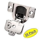 Cosmas 39888コンパクト110度Concealed soft-closeユーロスタイルねじ込みキャビネットヒンジ1 – 1 / 4 "フルオーバーレイ – 25パック