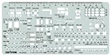 ドラパス テンプレート E502N インテリアレイアウト定規 1:200 31502