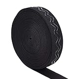 BENECREAT 全長9m幅25mm 黒色織ゴム 滑り止め 平ゴム 強い弾力 服 ベルト交換 裁縫用 手芸 手作り素材