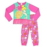 ティンカーベル ピンク フリル 女児 女の子 パジャマ ピーターパン Disney 日本未発売 オフィシャル 寝巻 春秋 オールシーズン 薄手 長袖 コットン 100％ [並行輸入品]