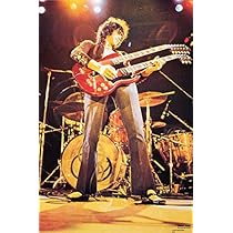 【ポスター】ジミーペイジ　木製パネル加工　80s レッドツェッペリン ポスター】ジミーペイジ 木製パネル加工 80s レッドツェッペリン