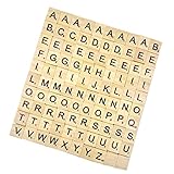 Fityle スクラブル　アルファベット　おもちゃ　幼児教育　A－Z　ボード　積み木　100PCS