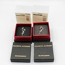 Amazon.co.jp: 鋼の錬金術師 公式 フラメルの紋章 シルバー イヤリング 
