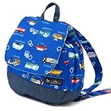 元気にお出かけベビーリュック　アクセル全開はたらく車（ロイヤルブルー）　1歳から ギフト 誕生日 出産祝い　B1602600　日本製