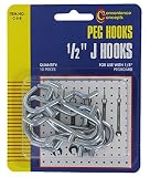 Convenience Concepts SC-5R 10 Count .5 in. J Pegboard Hooks