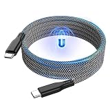 Mefold (1M-ブラック)USB-C&USB-Cケーブル 絡み防止機能 タイプCケー_ブル 60W/3A急速充電 PD技術 Type-Cケ_ーブル 形状保持機能 Phone15/MacbookPro&Air/Pad/等C to C機器対応