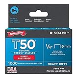Arrow 504M1 Genuine T50 1/4-Inch Monel Rust Proof Staples, 1,000-Pack [並行輸入品]