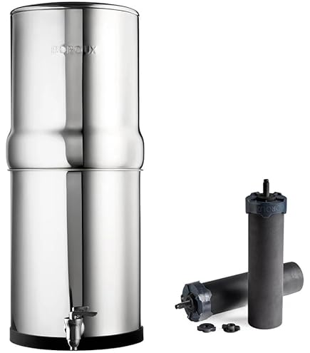Amazon | Gravity Fed水フィルタースタンド - 防水パッドと収納バッグ