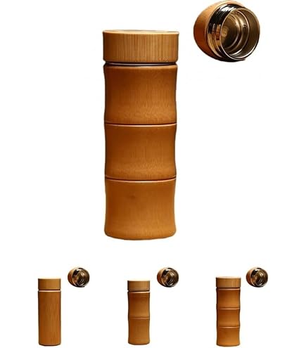 竹筒　部材 Amazon | IWEJ 竹製魔法瓶カップ 天然竹水筒 SUS304ステンレス 真空