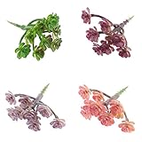 Homyl 4個　プラスチック製　人工植物　植物多肉植物　DIY用　家庭装飾