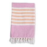 lulujo Turkish Towel - Pink & Apricot by lulujo Baby