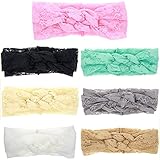 レース縄目ベビーガールズヘッドバンドKids Bow HeadwrapヘアバンドAccessiories 7パック