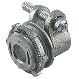 hubbell-raco 2191 CPコネクタ、Squeeze、3 / 8in。Tradeサイズ、Flex & Armoredケーブル、亜鉛、800g、50パック