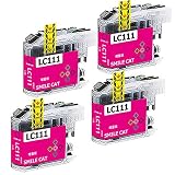 ブラザー用LC111Mインク LC111M互換インクカートリッジ 【 マゼンタ 4本 】B111M互換インク 対応機種:DCP-J952N DCP-J957N DCP-J752N DCP-J552N DCP-J557N MFC-J870N MFC-J820DN MFC-J720D MFC-J980DN MFC-J890DN MFC-J720DW など対応【残量表示】