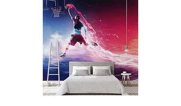 Amazon Qudmst 写真の壁紙 クールバスケットボールスラムダンク背景壁紙壁画カスタム大壁紙壁画 大壁画 3d部屋の壁紙 風景 0x140cm Diy 工具 ガーデン