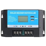 べホー LCD 30A 12 / 24Vソーラー充電コントローラレギュレータ（USBポート付）