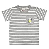 こぐまちゃんボーダーTシャツ（こども用） (90/グレー) 【KC-KAK-K056】 子供服 親子でお揃いペアTシャツ