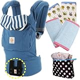 ベビーウエストベルト付エルゴベビー 抱っこ紐 オリジナル/ビーチハウス　【正規品2年間保証-SG認定付】本体＋パッド２個+収納ポーチ付 ERGO Baby