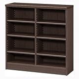 「メーカー直送　代引不可」「送料無料」「組立品」 大洋　オープンラック　幅90　高さ90cm　ダークブラウン　カラーラック　NC9090DB　ダイワ