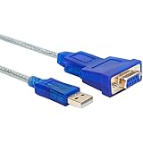 DTECH USBシリアルケーブル 1.8m USB-RS232C 変換 クロス接続 クロスケーブル USBtypeA to D-sub9ピン オスーメス RTXシリーズ ヤマハルーター Windows10/8/7/Mac等対応