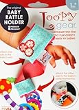 Loopy Gear Baby Rattle Holder ~ Choose Pattern (Aqua Rose) by Loopy Gear