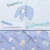 西川産業 BabyPuff アニマルスクラップ 洗えるカバーリング組ふとん ブルー LRA2801400-B LA1510