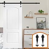 HomeDeco Hardware 吊り金具 扉 レール 玄関ドア 押入れ建具 最新家具 インテリア 8 FT (2.44メートル) シングルドア