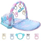 Pretty See　新生児ピアノジムベイビーアクティビティジム幼児音楽プレイマット、キッキングとプレイ、ブルー