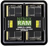 NEMIX RAM 32GB (2X16GB) DDR4 2400MHZ PC4-19200 2Rx8 1.2V 260ピン ECC SODIMMキット