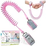 [保育士推奨]ハーネス 子供 迷子防止 スマートキッズベルト 子供用ハーネス リード 安全 1.5M アーム＆アーム (ピンク)