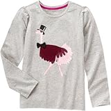 ジンボリー GYMBOREE/ ファンシーオーストリッチトップ ヘザーグレー トップス長袖Tシャツ 4歳【並行輸入】