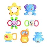 ThinkMax赤ちゃんRattle and Teether早期開発のおもちゃ( 8点)
