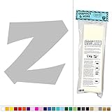 レターZ初期 – 楽しい子供部屋 – ビニールステッカーデカール壁アート装飾 シルバー 061116W5392_MetallicSilverGrey