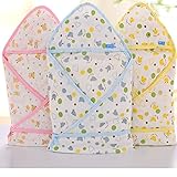 エルフ ベビー(Fairy Baby)新生児用おくるみ 4重ガーゼ どうぶつ柄 バスタオル ピンク