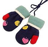 文字列で[ストロベリー] 1ペアユニセックスベビー手袋冬のベビー手袋ミトン